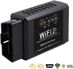 WiFi Auto OBD2-skanneri, MoreChioce Auto-tarvikkeet OBDII-diagnostiikkatyökalut Älykäs koodi Yhteensopiva iOS-, Android-, Windows-yhteyden kanssa ELM327WIFI-kooditietokannan kautta hinta ja tiedot | Pyöräpumput | hobbyhall.fi