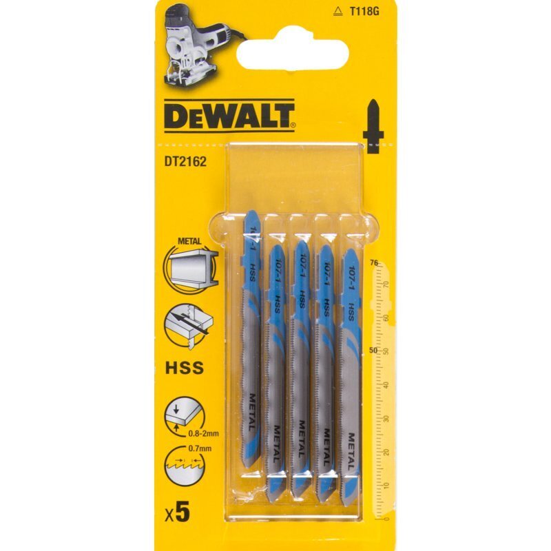 Pistosahan terä Dewalt HSS76x50mm DT2162, 5 kpl. hinta ja tiedot | Käsityökalut | hobbyhall.fi