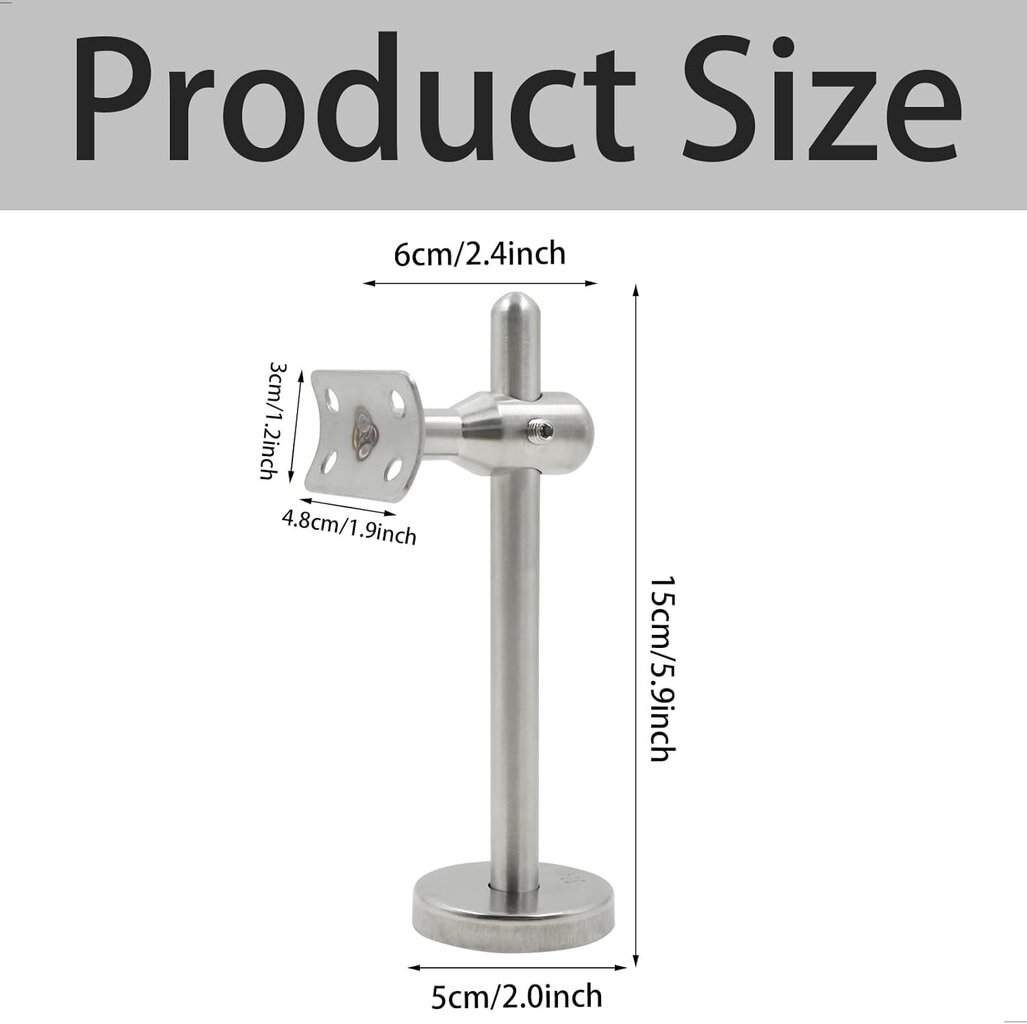 Säädettävä kaiteen kiinnike - Ruostumattomasta teräksestä valmistetut seinäkiinnikkeet käytäviin, kiillotettua ruostumatonta terästä seinäkiinnitykseen kaiteen jalusta, vanhanaikainen kaide, käytäväkaide hinta ja tiedot | Onkivavat | hobbyhall.fi