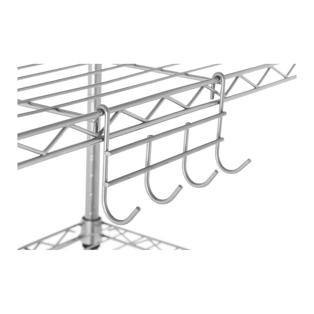 Harmaa metallinen varastohylly, 150x55x35 cm, enintään 150 kg hinta ja tiedot | Varastohyllyt | hobbyhall.fi