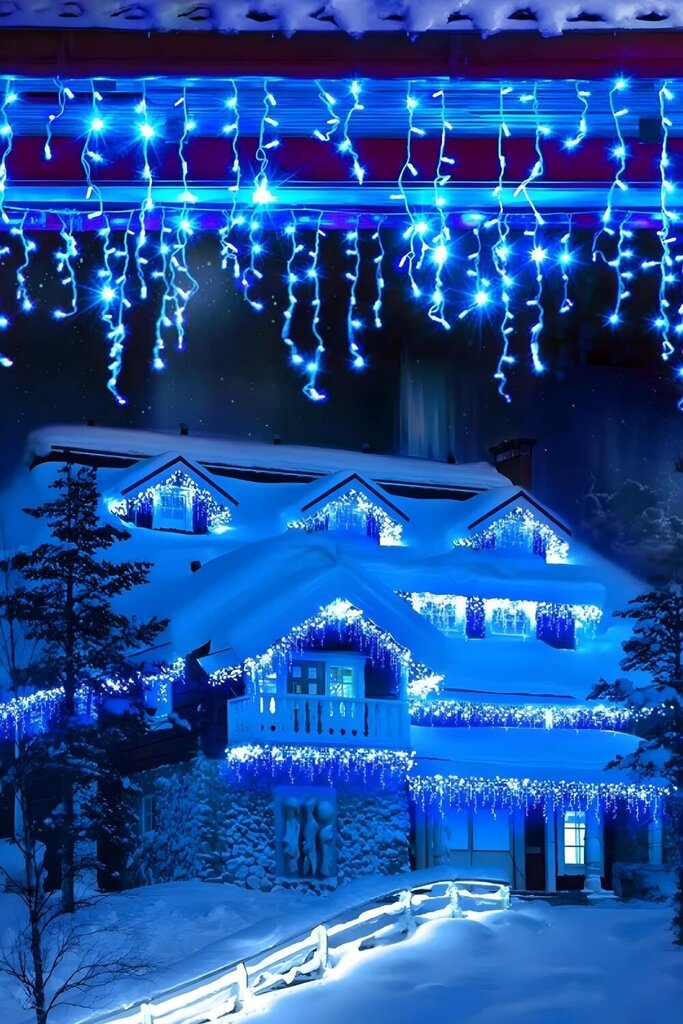 Ulkokäyttöön tarkoitetut joululamput 500 LED, sininen hinta ja tiedot | Jouluvalot | hobbyhall.fi