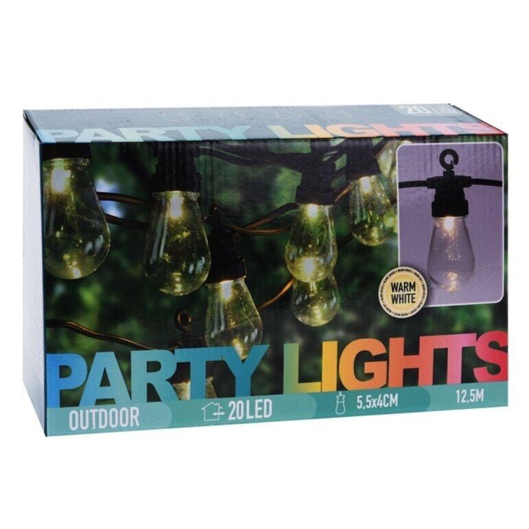 Puutarha seppele 20 led-lamppu ketju 12.5m hinta ja tiedot | Jouluvalot | hobbyhall.fi