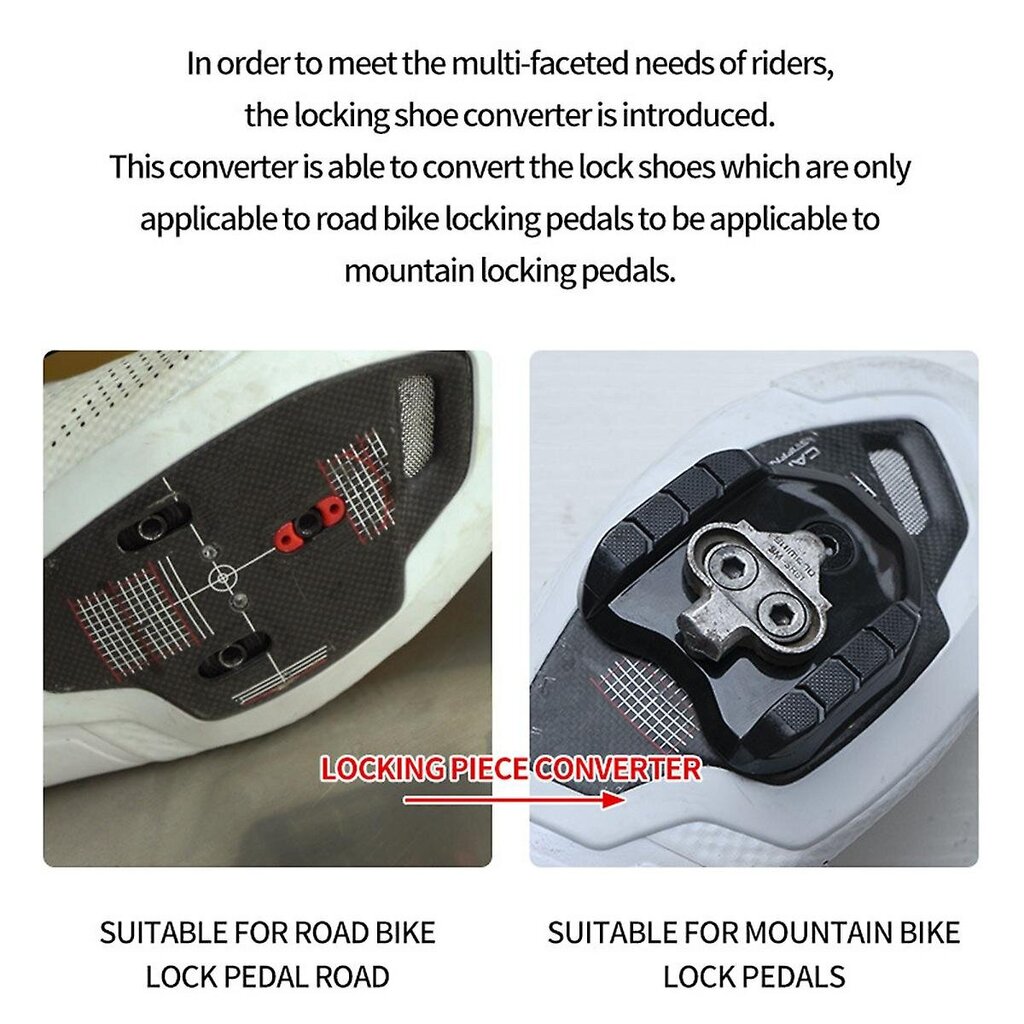 Polkupyörän lukon poljinsovitin Road Convert Pedal Spd -kengän kiinnityssuoja Dualuse-sovitin kiinnikkeet polkupyörä hinta ja tiedot | Muut polkupyörän varaosat | hobbyhall.fi