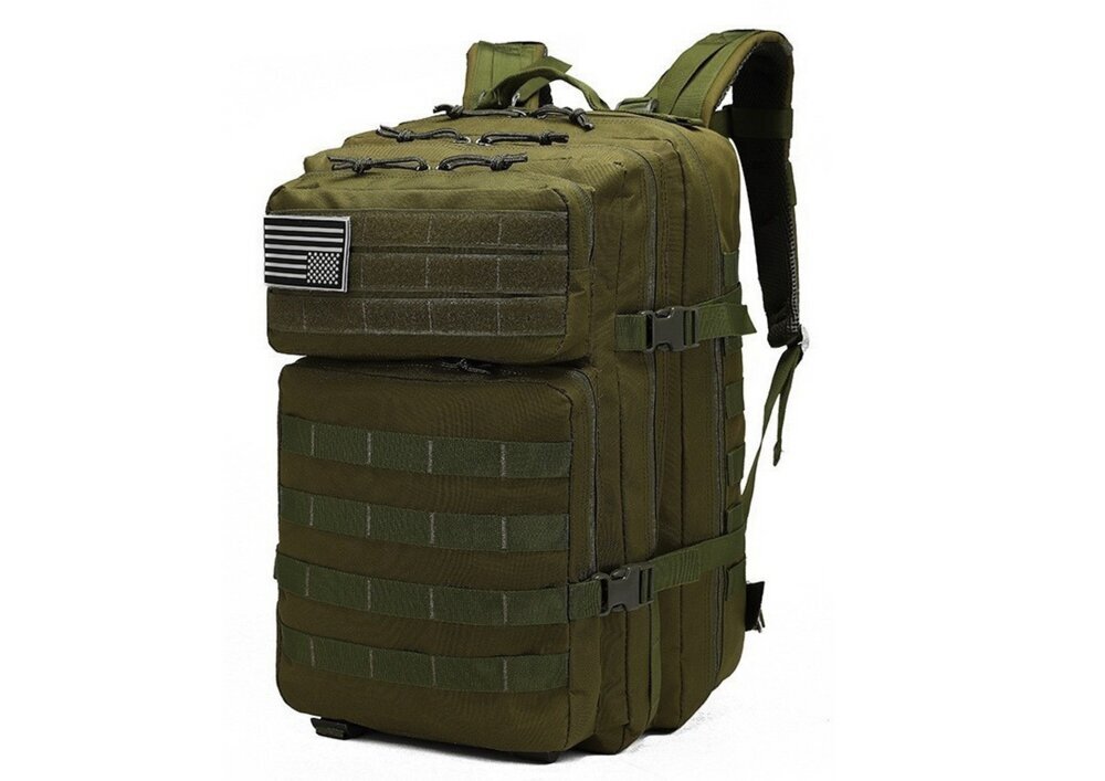 Sotilasreppu Molle-järjestelmällä, vihreä, 40-60L hinta ja tiedot | Muut retkeilyvarusteet | hobbyhall.fi