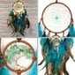 Blue Tree of Life Dream Catcher höyhenillä, käsintehdyt intialaiset liikkuvat led-valot Perinteinen pyöreä verkko seinäkoristeluun, lasten makuuhuoneeseen, kodin sisustukseen hinta ja tiedot | Sisustuspaneelit | hobbyhall.fi