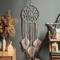 Suuri Macrame Dream Catcher kudotuilla höyhenillä seinäkiinnitykseen, käsintehty, boheemi, kodin sisustus, lahja, 90 x 25 cm hinta ja tiedot | Sisustuspaneelit | hobbyhall.fi