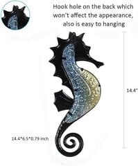 Seahorse Wall Decor Outdoor Sea Metal Art riippuva koristeellinen lasiveistos sininen kylpyhuoneeseen hinta ja tiedot | Sisustuspaneelit | hobbyhall.fi