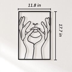 Sisustus musta metalliseinätaide Moderni minimalistinen abstrakti nainen viivapiirros seinätaide Yksinkertainen naisviivainen riippuva seinätaide Sisustus keittiöön kylpyhuoneeseen (elegantti tyyli) hinta ja tiedot | Sisustuspaneelit | hobbyhall.fi