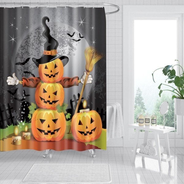 Suihkuverho - Halloween Orange hinta ja tiedot | Joulukoristeet | hobbyhall.fi