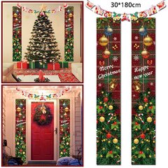 Hyvää joulua banneri, 2 kpl joulukoristeita amerikkalainen 180x30cm, jouluinen riippubanneri, hyvää joulua riippubanneri hinta ja tiedot | Joulukoristeet | hobbyhall.fi