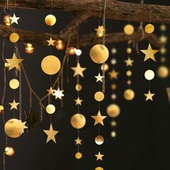 52 Ft kultaa Twinkle Little Star Party Garlands Kit Metallic Matt Gross hinta ja tiedot | Joulukoristeet | hobbyhall.fi