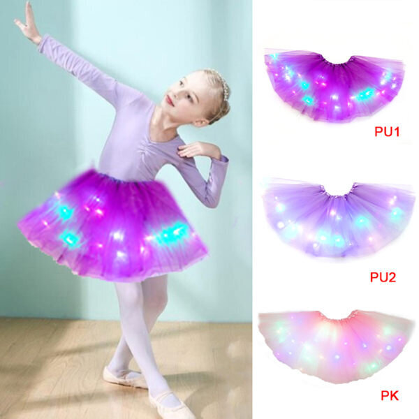 Kids Girls LED Light Up Ballet dDance Tylli Tutu Hame Sininen hinta ja tiedot | Ompelutarvikkeet | hobbyhall.fi