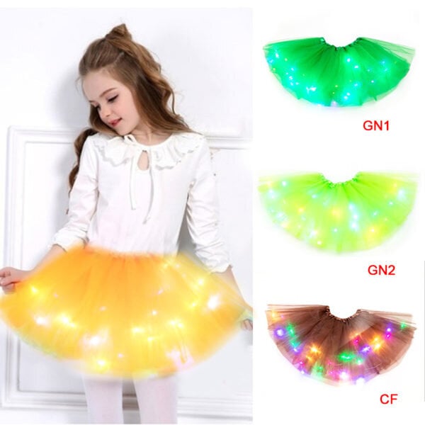 Kids Girls LED Light Up Ballet dDance Tylli Tutu Hame Sininen hinta ja tiedot | Ompelutarvikkeet | hobbyhall.fi