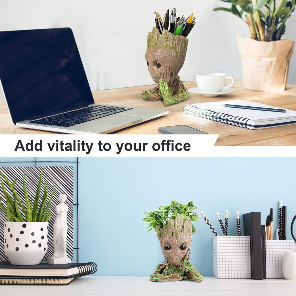 Baby Groot -kukkaruukku - Klassisen elokuvan toimintahahmo kasveille ja kynille - Täydellinen lahja - Nimeni on BABY Groot hinta ja tiedot | Kukkaruukut | hobbyhall.fi