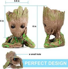 Baby Groot -kukkaruukku - Klassisen elokuvan toimintahahmo kasveille ja kynille - Täydellinen lahja - Nimeni on BABY Groot hinta ja tiedot | Kukkaruukut | hobbyhall.fi