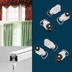 Curtain Glider Rollers 40 kpl Pergola Hook Rail Curtain track hinta ja tiedot | Verhot | hobbyhall.fi