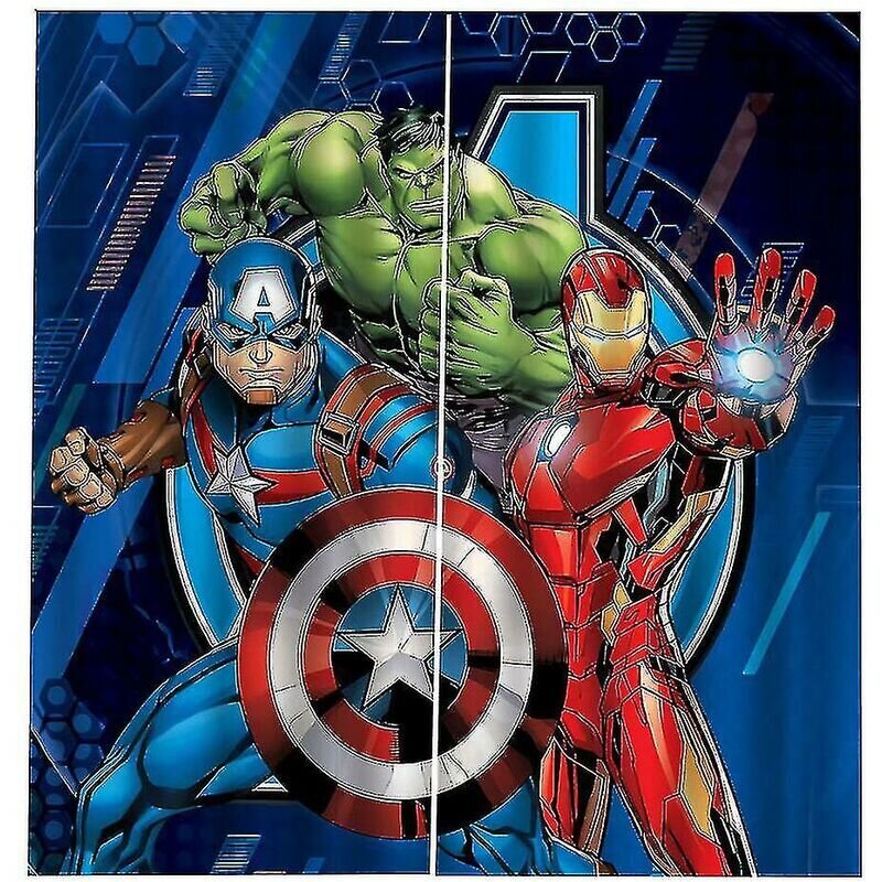 Avengers Eyelet -pimennysverhot makuuhuoneeseen 3D Print Captain America Iron Man -setti lastenhuoneeseen (150-170 cm) hinta ja tiedot | Verhot | hobbyhall.fi