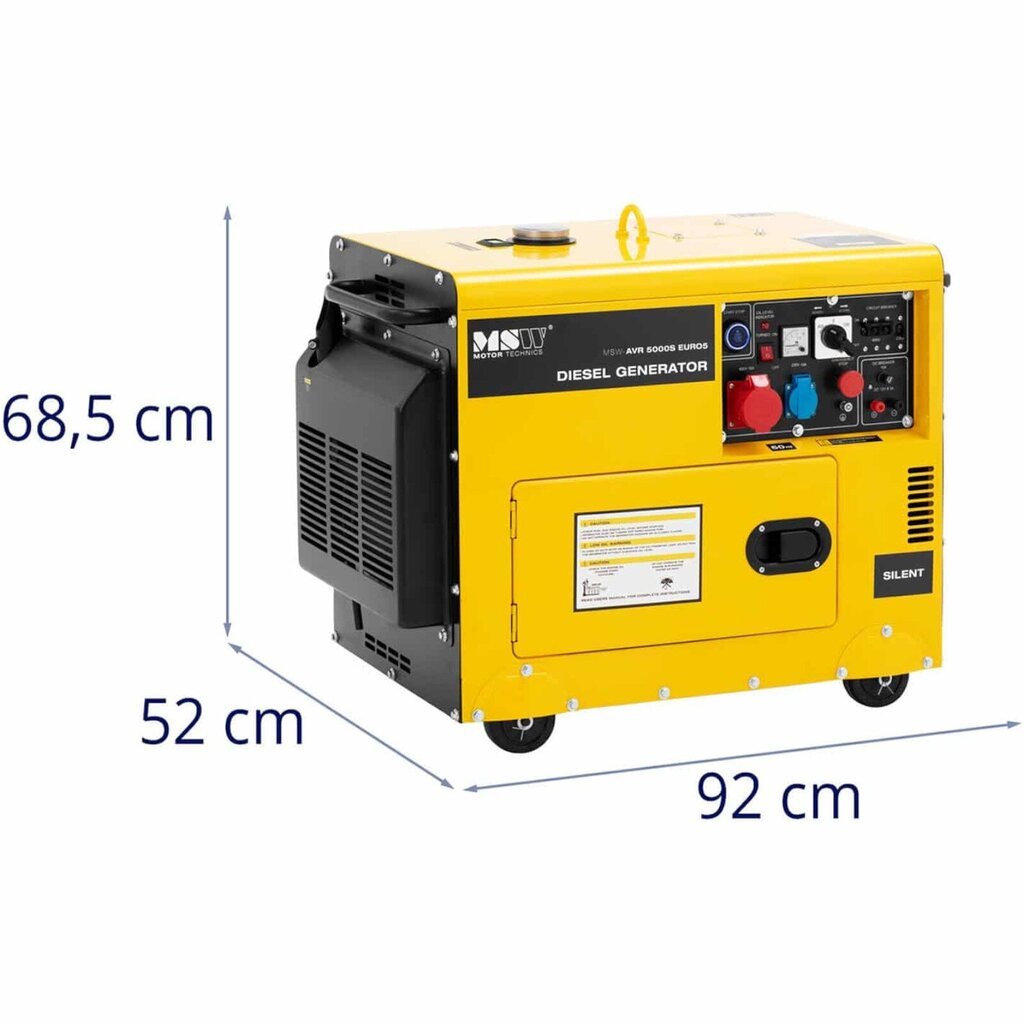 Dieselgeneraattori, 5000 W hinta ja tiedot | Kompressorit | hobbyhall.fi