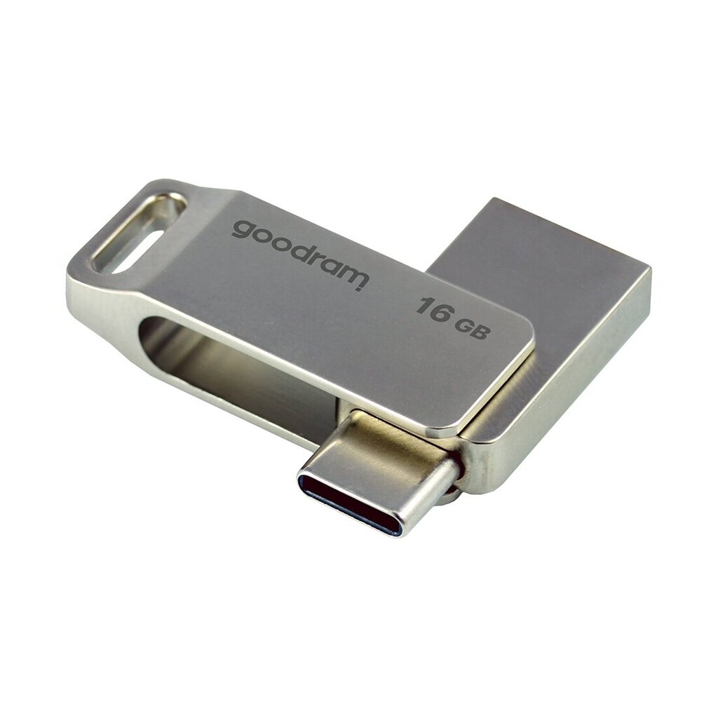 USB-muistitikku Goodram 16GB USB 3.2 Gen 1 USB/USB-C OTG, hopea hinta ja tiedot | Tablettien kotelot ja muut tarvikkeet | hobbyhall.fi