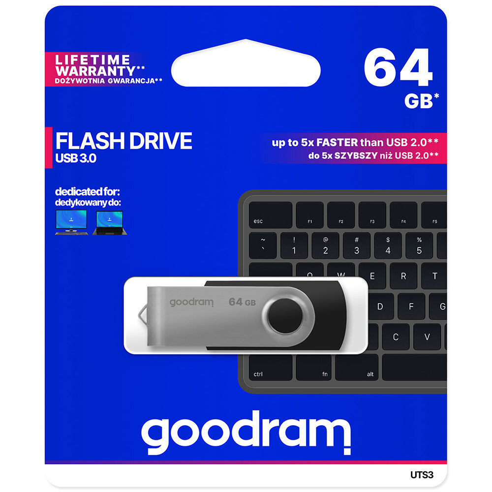 64GB USB 3.2 Gen 1, musta hinta ja tiedot | Tablettien kotelot ja muut tarvikkeet | hobbyhall.fi