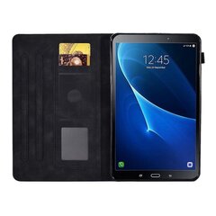 SQBB Samsung Galaxy Tab A 10.1 (2016) T580 / T585 Iskunkestävä suojus Pu-nahkainen perhoskukkakuvioinen painettu kotelo musta hinta ja tiedot | Tablettien kotelot ja muut tarvikkeet | hobbyhall.fi