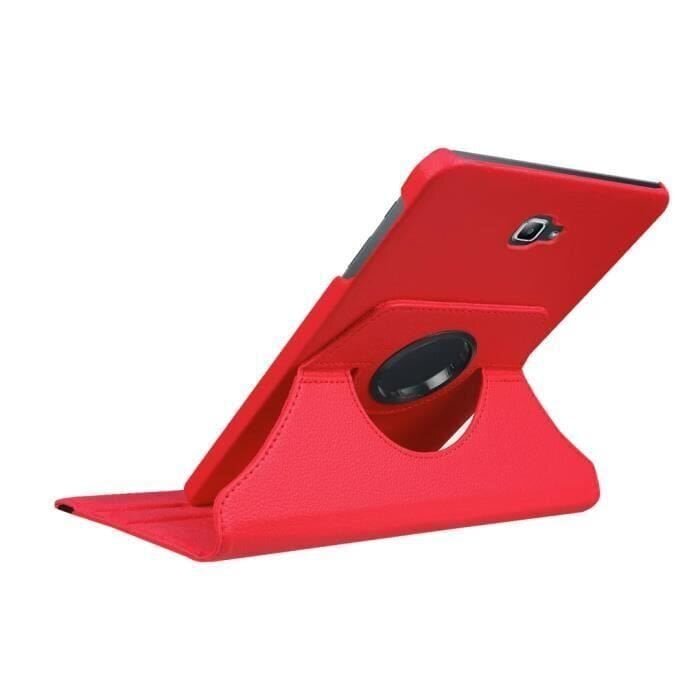 Samsung Galaxy Tab A6 10.1 Case - 360 Rotation Nahkakuori Samsung Tab A6 10.1 SM-T580/T585 Tabletille - punainen hinta ja tiedot | Tablettien kotelot ja muut tarvikkeet | hobbyhall.fi