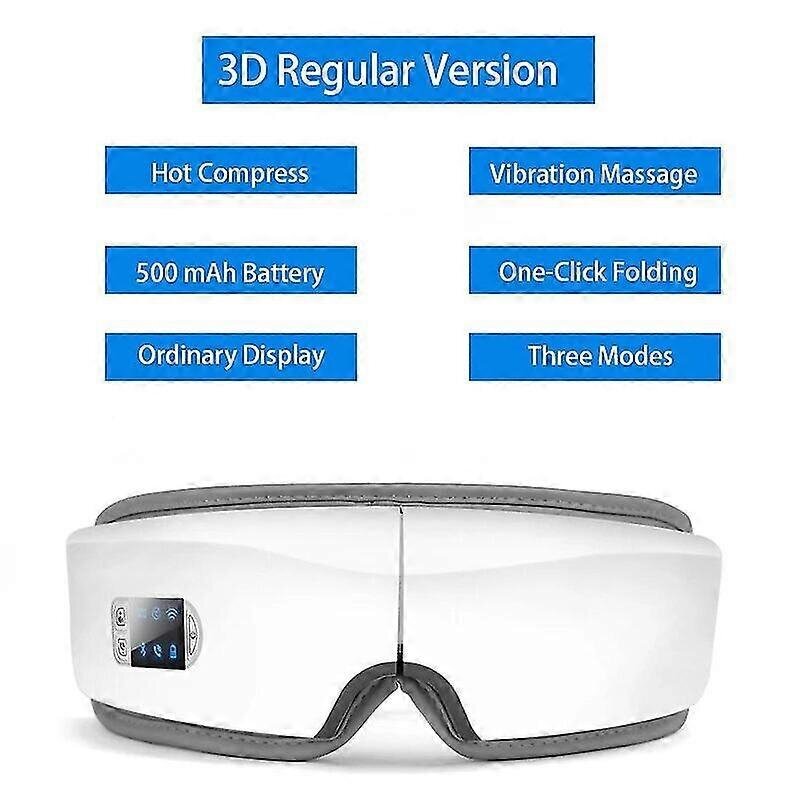 Eye Massager 4D Smart Airbag Vibration Eye Care Instrument Hot Compress Bluetooth Eye hinta ja tiedot | Kasvojen puhdistus- ja hierontalaitteet | hobbyhall.fi