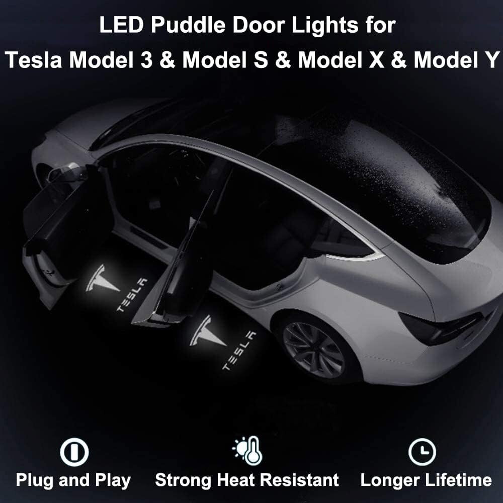 4 kpl Tesla Auton ovivalo, Led Auton oven logovalot, Auton ovi Pr hinta ja tiedot | Ajovalot | hobbyhall.fi