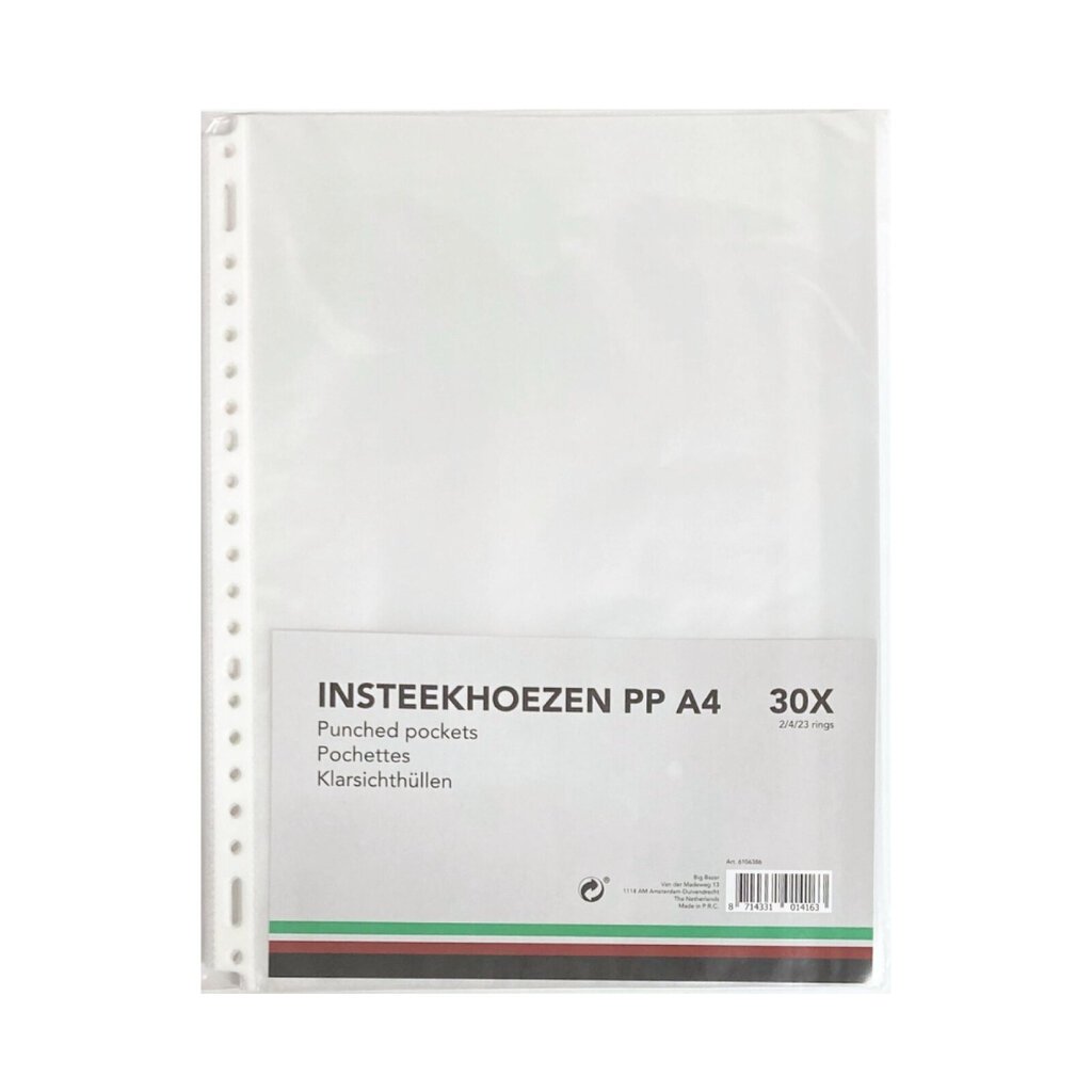 Läpinäkyvät A4-kokoiset taskut, 30 kpl hinta ja tiedot | Toimistotarvikkeet | hobbyhall.fi