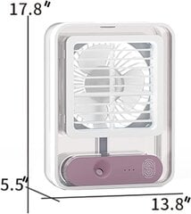 Tuuletin, ladattava kannettava, 3 nopeutta, 3 tunnin käyttöaika, hiljainen tablettituuletin akulla ulkokäyttöön, toimistoon, kotiin (valkoinen, 1200 mAH) hinta ja tiedot | Tuuletinvalaisimet | hobbyhall.fi