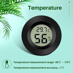 Minidigitaalinen LCD-lämpömittari Kosteusmittari Lämpötila Kosteus -50-70 ℃ 10%~99% RH Kannettava lämpömittari Lämpökosteusmittarin ilmaisin toimistokeittiön kostuttimille matelijoiden hautomoille (3 kpl - B) hinta ja tiedot | Mittarit ja mittalaitteet | hobbyhall.fi