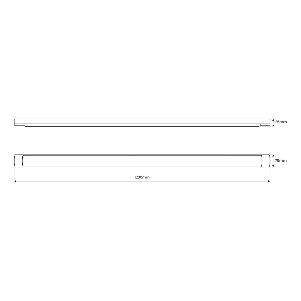 LED-valaisin Batten, 36 W, musta hinta ja tiedot | LED-valonauhat | hobbyhall.fi