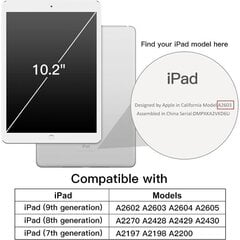 TG-kotelo iPad 10,2 tuumalle (2021/2020/2019 malli, 9./8./7. sukupolvi hinta ja tiedot | Älylaitteiden lisätarvikkeet | hobbyhall.fi