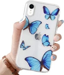 Yhteensopiva Iphone Xr -kuoren kanssa, jossa on kirkas söpö Butterfly Blue -kotelo tytöille, nainen -suoja hinta ja tiedot | Älylaitteiden lisätarvikkeet | hobbyhall.fi