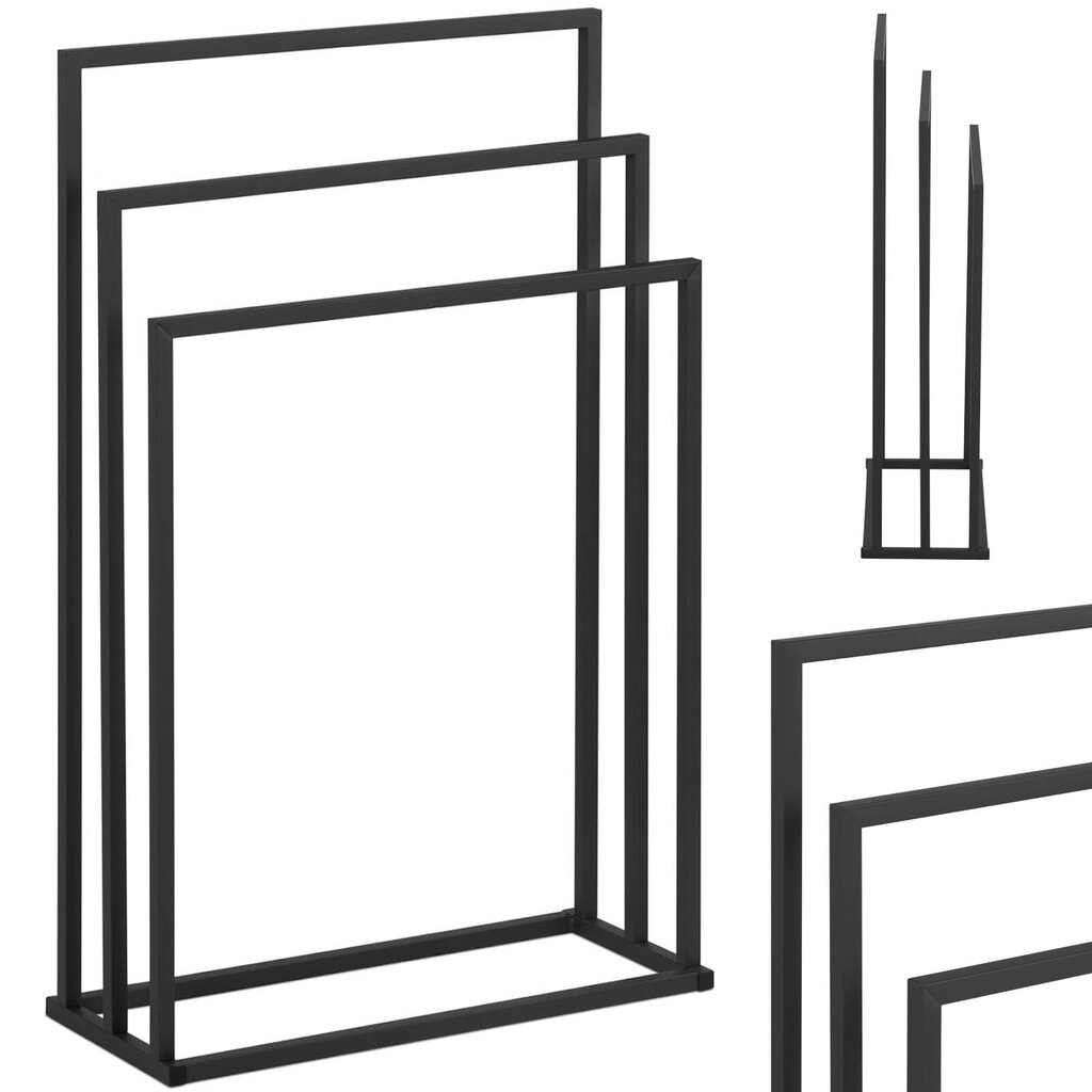 Vapaasti seisova pyyheteline, 55 x 21.5 x 84 cm, harmaa hinta ja tiedot | Kylpyhuonekaapit | hobbyhall.fi