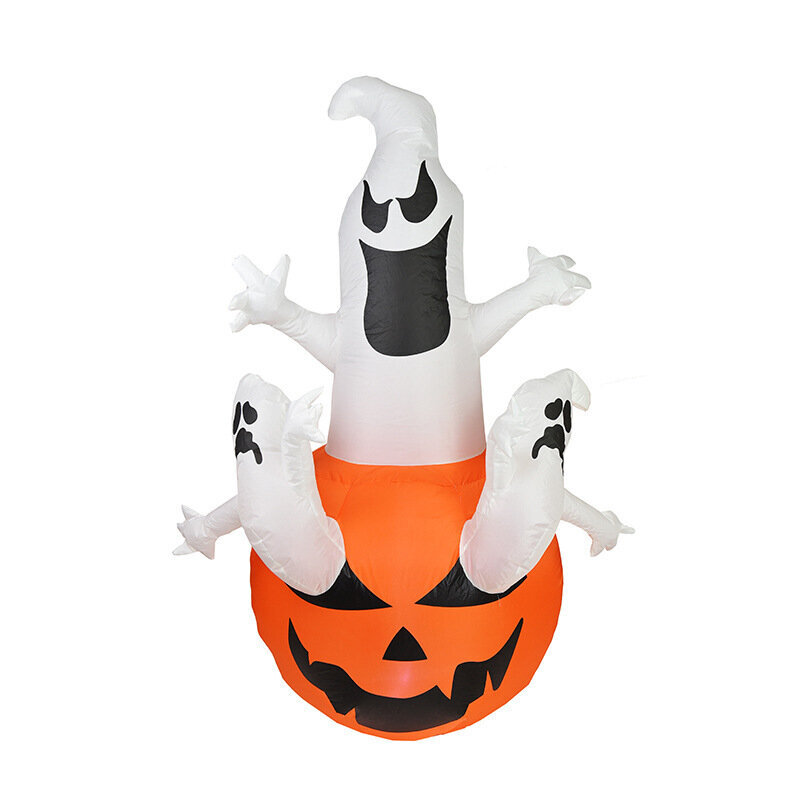 Halloween puhallettava koristeellinen kurpitsahaamu, puhallettava sisustus LED-puutarhavaloilla, haamu, kurpitsa, sopii sisäpihan nurmikon taloon hinta ja tiedot | Ilmapallot | hobbyhall.fi