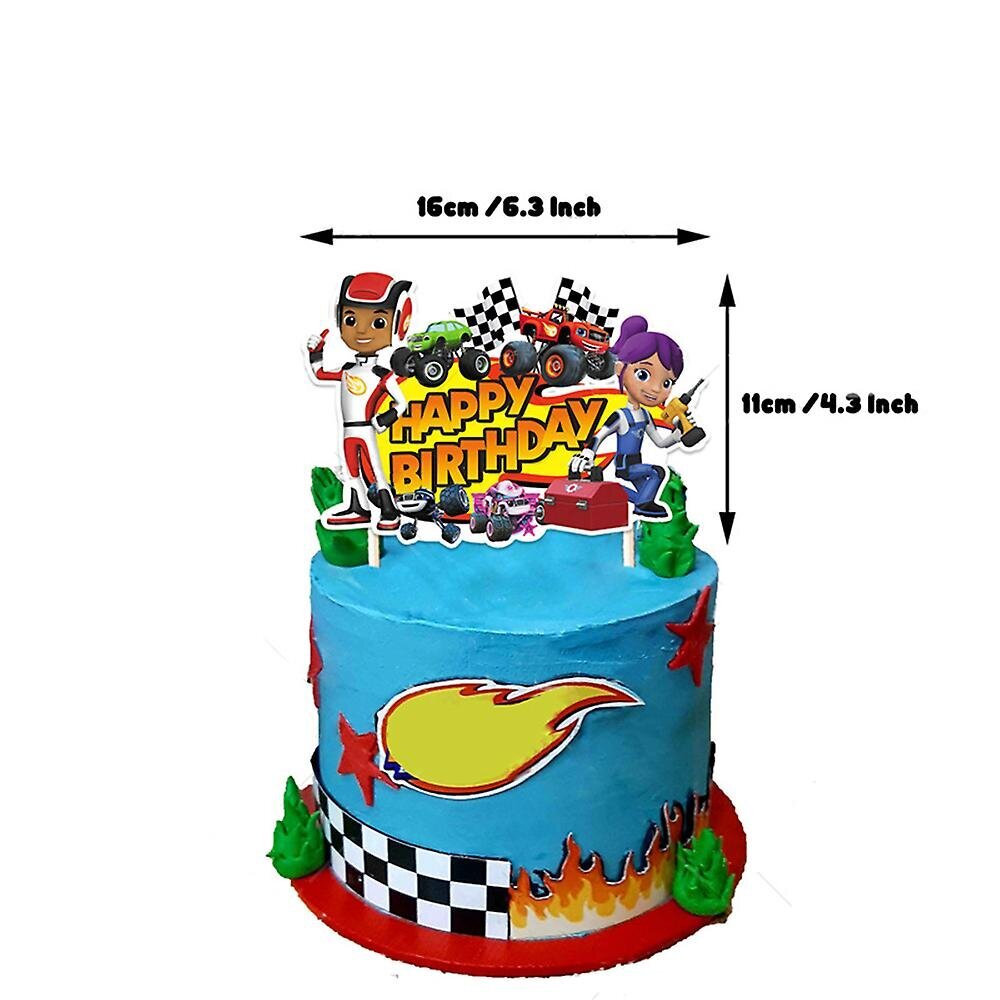 Blaze and the Monster Machines Syntymäpäiväjuhlakoristeet Blaze and the Monster Machines Cool Cake Toppper Bannerit Ilmapallosetti hinta ja tiedot | Ilmapallot | hobbyhall.fi