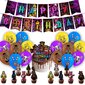 Five Nights at Freddy's Theme Syntymäpäiväjuhlatarvikkeet Kauhupeli Ilmapallot Cupcake Kakkupäälliset Bannerikoristeet Setti hinta ja tiedot | Ilmapallot | hobbyhall.fi