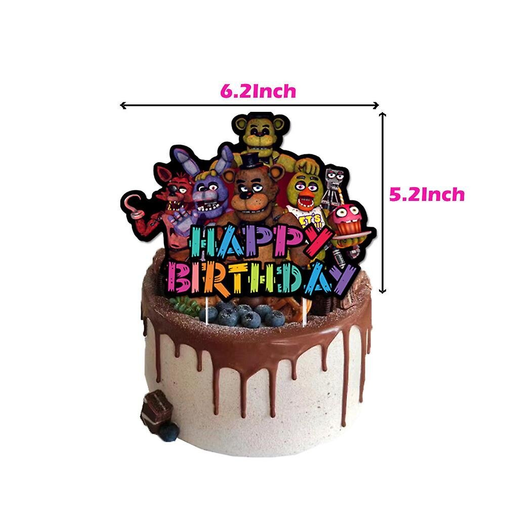 Five Nights at Freddy's Theme Syntymäpäiväjuhlatarvikkeet Kauhupeli Ilmapallot Cupcake Kakkupäälliset Bannerikoristeet Setti hinta ja tiedot | Ilmapallot | hobbyhall.fi