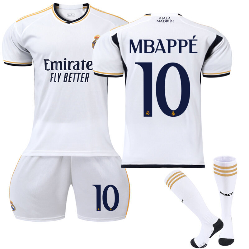 23-24 Real Madrid Home Lasten jalkapallopaita nro 10 Mbappé 2 2 hinta ja tiedot | Jalkapallovaatteet ja -varusteet | hobbyhall.fi