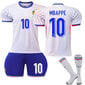 UEFA Euro 2024 France Away Kids Soccer Kit nro 10 Mbappe hinta ja tiedot | Jalkapallovaatteet ja -varusteet | hobbyhall.fi