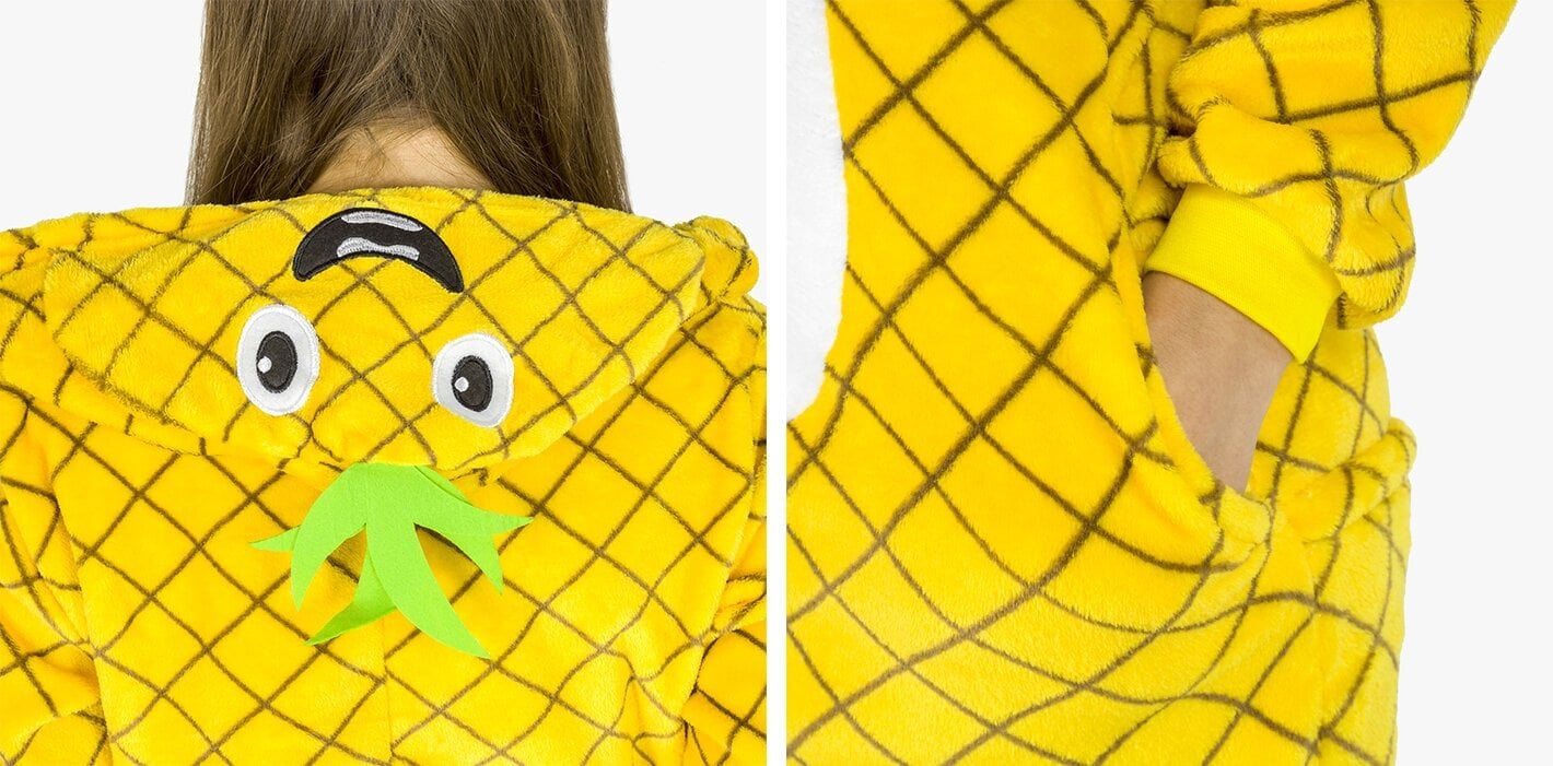 Ananas Onesie-pyjama, koko S, keltainen hinta ja tiedot | Vauvan tyynyt ja peitot | hobbyhall.fi