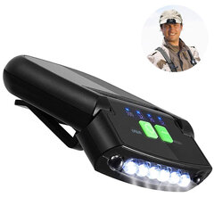 1 LED Clip on cap valot USB ladattava kansi, musta hinta ja tiedot | Retkilamput | hobbyhall.fi