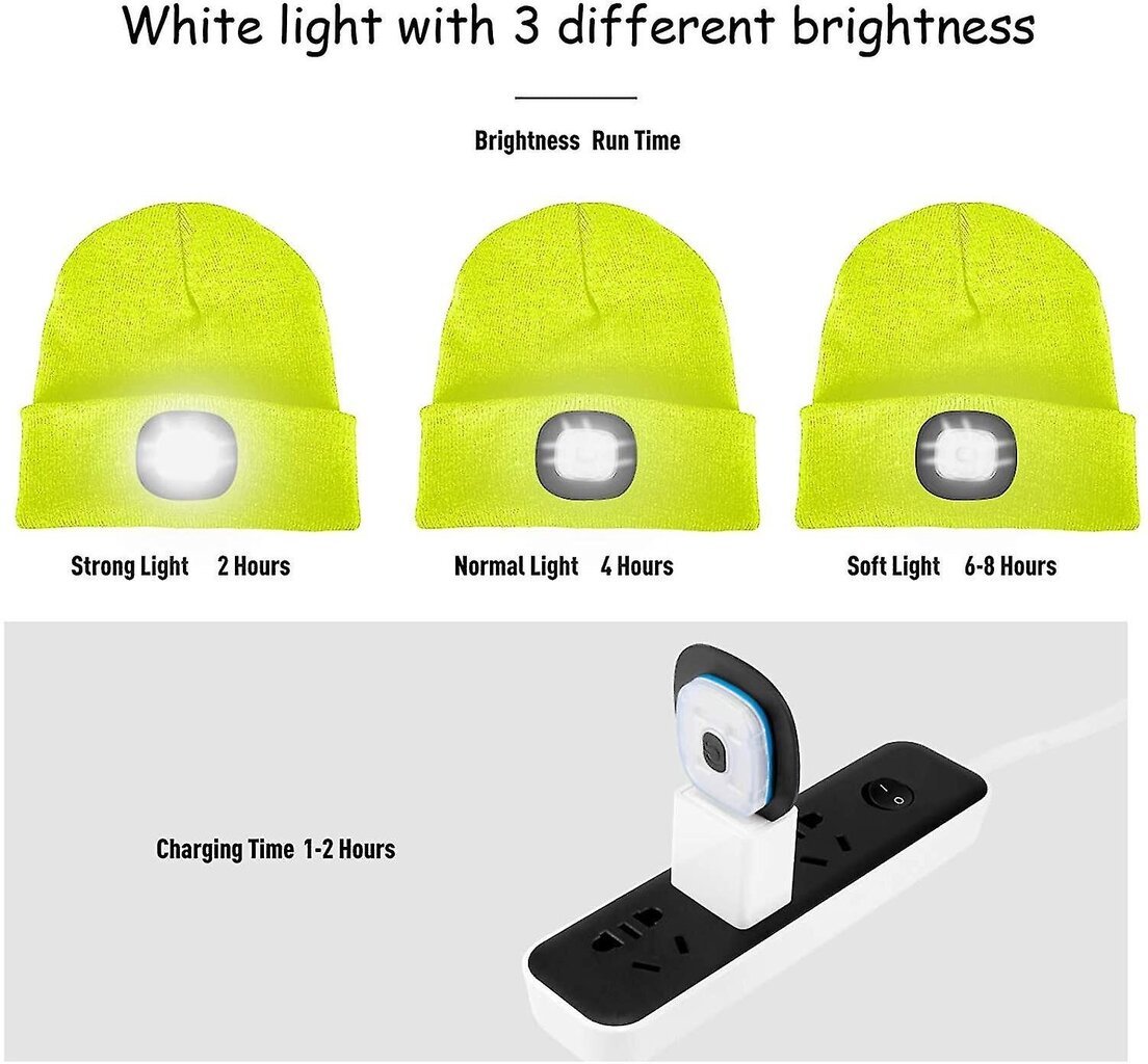 Valaistu pipo, ladattava juoksuhattu Ultra Bright 4 LED vedenpitävä otsalamppu (keltainen) hinta ja tiedot | Retkilamput | hobbyhall.fi