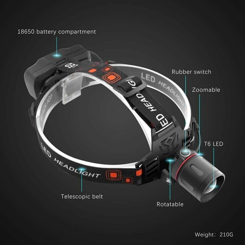 Punainen otsalamppu metsästykseen, punaiset LED-otsavalot Ladattava otsalamppu zoomattavalla punaisella suodattimella metsästykseen, tähtitieteen, tähtien katseluun, yönäköön hinta ja tiedot | Retkilamput | hobbyhall.fi