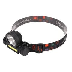 Outdoor Headlight IPX4 Vedenpitävä Super Bright USB-lataus COB Head Taskulamppu juoksupyöräilyyn hinta ja tiedot | Retkilamput | hobbyhall.fi