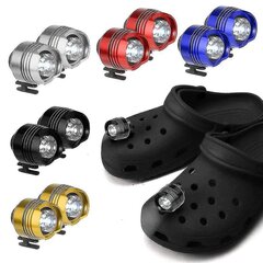 Pienet USB-ladattavat LED-ajovalot Crocsille - Hauskoja kenkätarvikkeita juoksuun ja retkeilyyn ladattava sininen hinta ja tiedot | Retkilamput | hobbyhall.fi