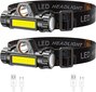 2 sarjaa Tehokas sisäänrakennettu 18650 akkuotsakevalaisin Q5+COB LED-otsalappu USB-ladattava otsalamppu vedenpitävä etuotsavalo hinta ja tiedot | Retkilamput | hobbyhall.fi