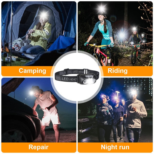 Pack USB ladattava otsalamppu, IPX6 vedenpitävä, ultrakevyt Super Bright 160 lumenin LED-otsolamppu liiketunnistimella ja punaisella valolla hinta ja tiedot | Retkilamput | hobbyhall.fi