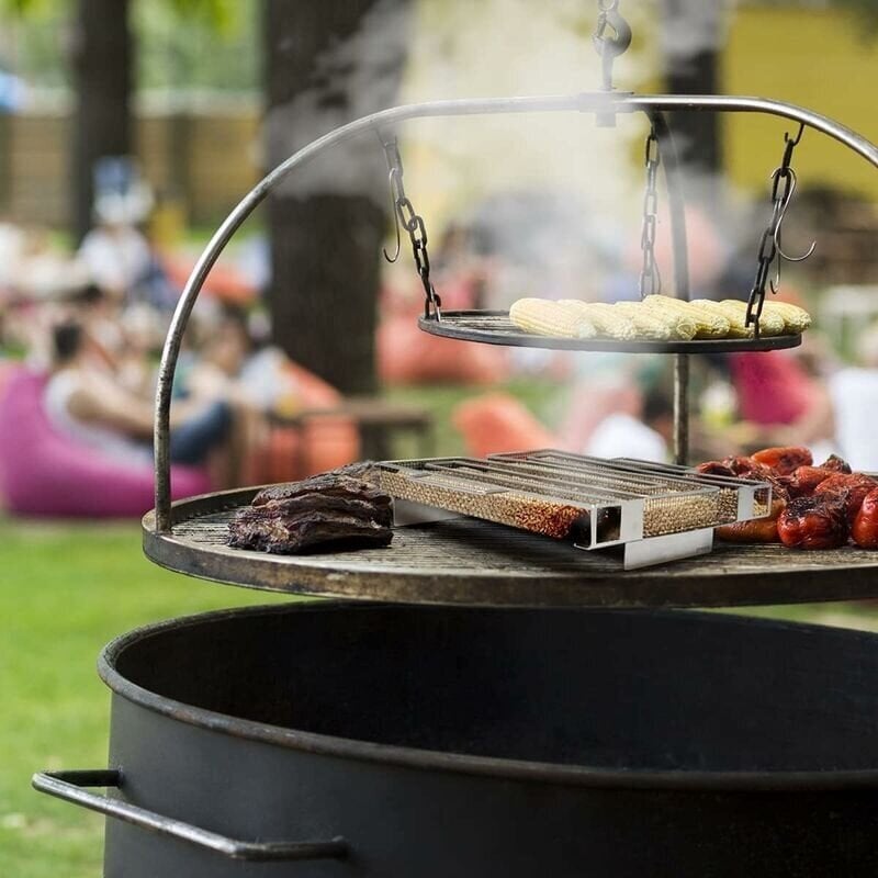 Lihan ja kalan savustin - Ruosteenestokylmäsavustin BBQ:lle / Ruostumattomasta teräksestä valmistettu lohi- ja lihasavustuslaite - Savustuskone - Kylmäsavustin 8,35 x 7,95 x 1,77 tuumaa - Versail hinta ja tiedot | Grillitarvikkeet ja -välineet | hobbyhall.fi